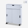Meuble de salle de bain avec roulettes et portes coulissantes Gitseg Vente