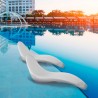 Moderne witte ligstoel ligbed van wit polyethyleen voor zwembad en tuin Sirio Verkoop