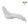 Moderne witte ligstoel ligbed van wit polyethyleen voor zwembad en tuin Sirio Aanbod