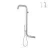 Douche murale en acier inox noir mat avec pommeau de douche Arborea Promotion