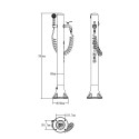 Fontaine de jardin en colonne tuyau flexible et pistolet 8 jets Acqua Pro 