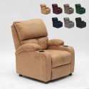 Relaxfauteuil van Fluweel Microvezel met Voetensteun Laura Aanbieding