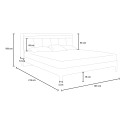Lit double 180x200 avec LED et USB Courier King Caractéristiques