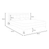 Lit double 180x200 avec LED et USB Courier King Caractéristiques