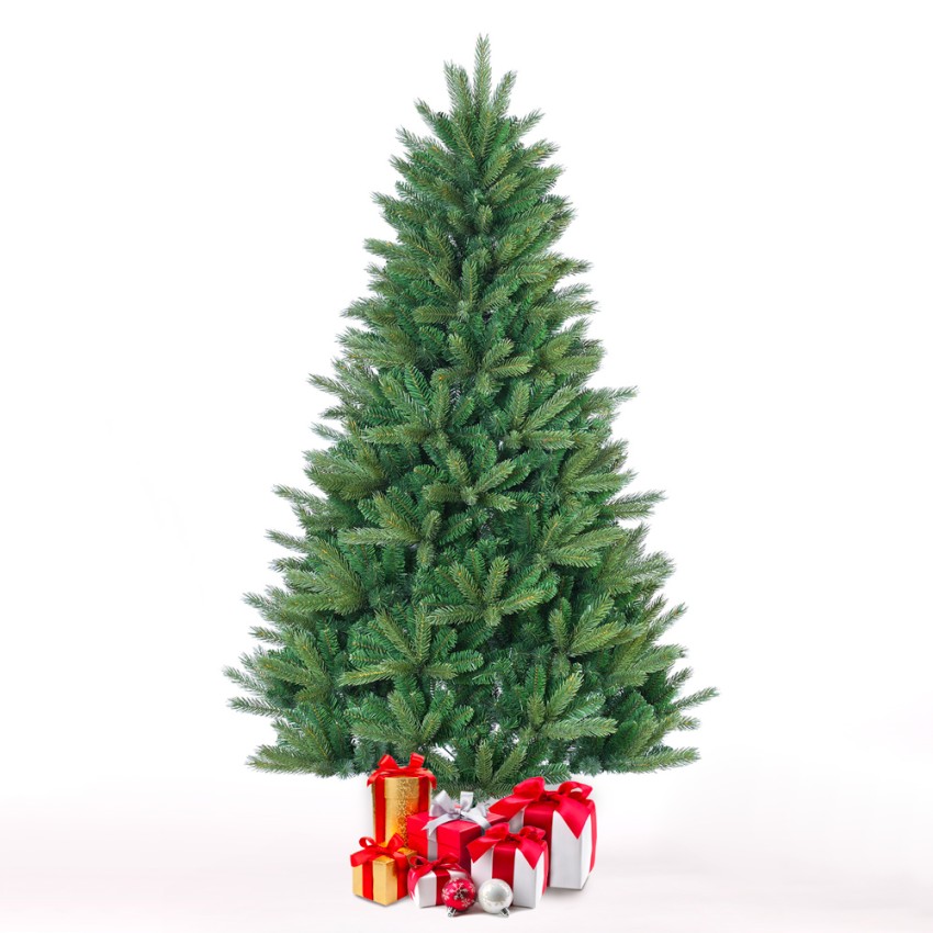 Kunstmatige kerstboom 210 cm met klassieke groene takken Melk Aanbieding
