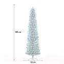 Kunstmatige slanke kerstboom 180cm besneeuwd groen Mikkeli Kortingen