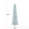 Kunstmatige slanke kerstboom 180cm besneeuwd groen Mikkeli Kortingen