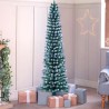 Kunstmatige besneeuwde slanke kerstboom 210cm ruimtebesparend Kalevala Verkoop
