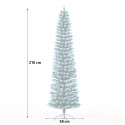 Kunstmatige besneeuwde slanke kerstboom 210cm ruimtebesparend Kalevala Kortingen