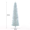 Kunstmatige besneeuwde slanke kerstboom 210cm ruimtebesparend Kalevala Kortingen