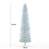 Kunstmatige slanke kerstboom 210 cm met besneeuwde takken Kalevala Kortingen