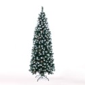 Sapin de Noël 180 cm avec neige et pommes de pin Poyakonda Réductions