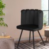 Eetkamerstoel gestoffeerde fluwelen design schelpfauteuil Shelly Kortingen