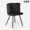 Eetkamerstoel gestoffeerde fluwelen design schelpfauteuil Shelly Verkoop