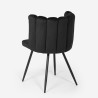 Eetkamerstoel gestoffeerde fluwelen design schelpfauteuil Shelly Afmetingen