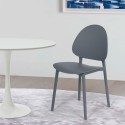 Chaise de cuisine salon et jardin moderne en polypropylène Gladys Dimensions