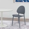 Chaise de cuisine salon et jardin moderne en polypropylène Gladys Dimensions