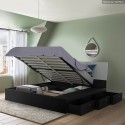 Tweepersoonsbed 160x190 cm in modern design opklapbaar met opbergruimte Steyr 