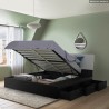 Tweepersoonsbed 160x190 cm in modern design opklapbaar met opbergruimte Steyr 