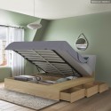 Modern design tweepersoonsbed met opbergruimte 160x200 cm Steyr King 