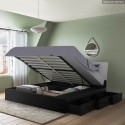 Tweepersoonsbed 160x190 cm in modern design opklapbaar met opbergruimte Steyr 