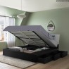 Tweepersoonsbed 160x190 cm in modern design opklapbaar met opbergruimte Steyr 