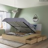 Modern design tweepersoonsbed met opbergruimte 160x200 cm Steyr King 