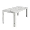Table de salle à manger 180x90cm effet marbre moderne Excelsior Choix