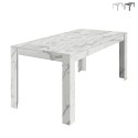 Table de salle à manger 180x90cm effet marbre moderne Excelsior Promotion