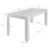Table de salle à manger 180x90cm effet marbre moderne Excelsior Achat
