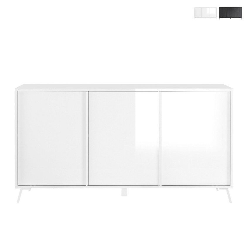 Buffet de salle à manger au design moderne 3 portes 156x84cm Thilot Promotion