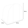 Tuinkas van PVC-doek voor planten, bloemen en moestuin 200x150xh180 cm Orto M Korting