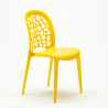Ronde salontafel zwart 70x70 cm en 2 gekleurde stoelen Wedding Cosmopolitan 