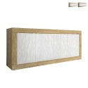Buffet de salon en bois armoire avec 4 portes blanc Altea WB Promotion
