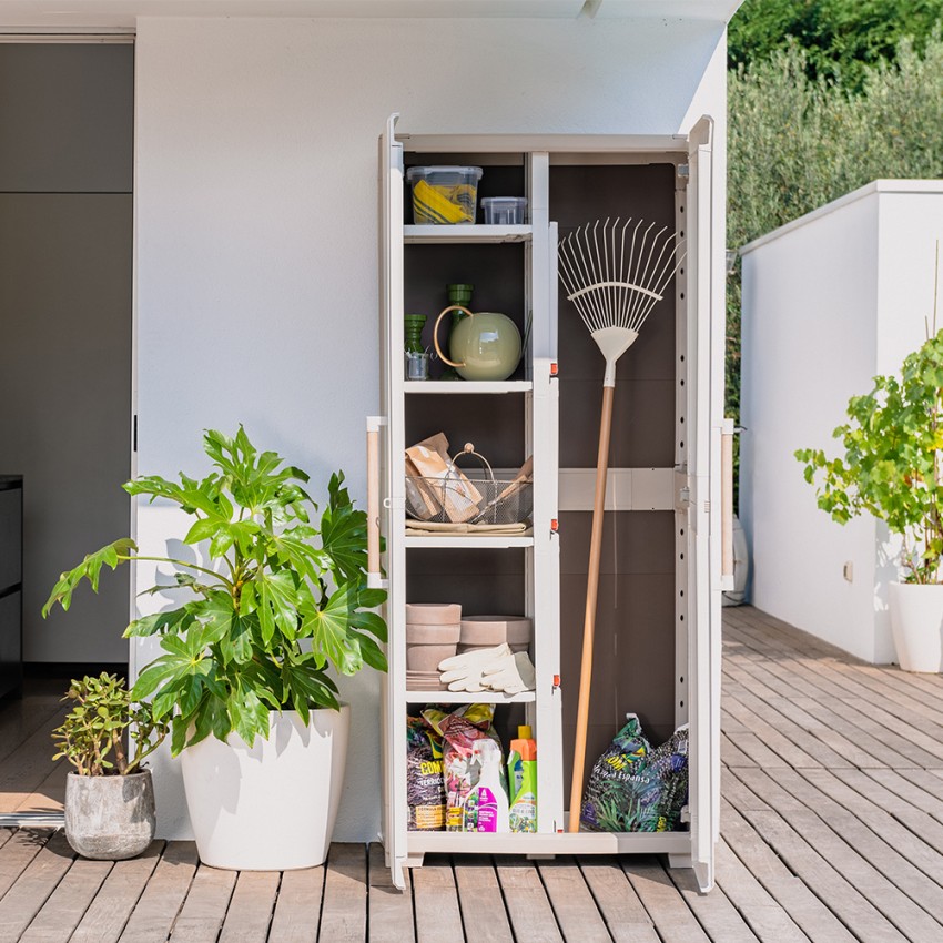 Armoire multifonction en résine d'extérieur pour jardin Groove Multispace Keter Promotion