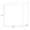 Cheminée bioéthanol au sol 96x35x96h cadre design moderne Bellini 