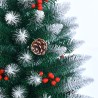 Kunstkerstboom 210cm met versiering en takken met sneeuweffect Rovaniemi Korting
