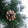 Kerstboom 180cm besneeuwd groen versierd met dennenappels Poyakonda Aanbod