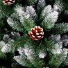 Groene PVC kunstkerstboom 210 cm met sneeuwdecoraties Tampere Korting
