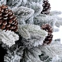 Kunstmatige kerstboom met besneeuwde takken en dennenappels 210 cm Bildsberg Korting
