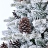Kunstmatige besneeuwde kerstboom versierd met dennenappels 180cm Faaborg Aanbod