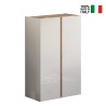 Schoenenkast Hal Twee Deuren 70x35x111cm Wit Glanzend Hout Indy Verkoop