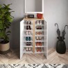 Schoenenkast Hal Twee Deuren 70x35x111cm Wit Glanzend Hout Indy Keuze