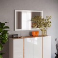 Modern spiegel 110x60cm voor de hal met glanzend witte lijst Nadine Aanbieding