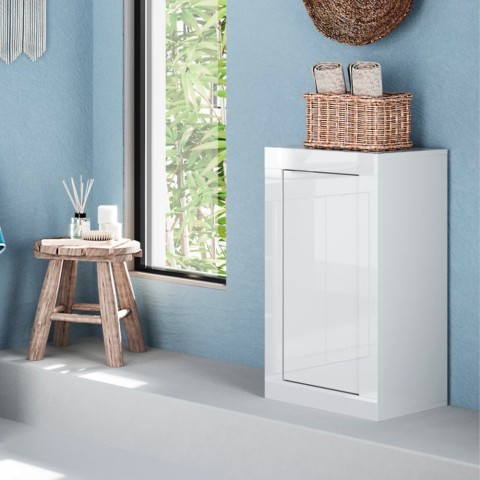 Sammy badkast ruimtebesparend 1 deur 42x35x78cm hoogglans wit Aanbieding