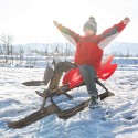 Luge Snowblade pour enfants avec guidon freins et pédales Comet Vente