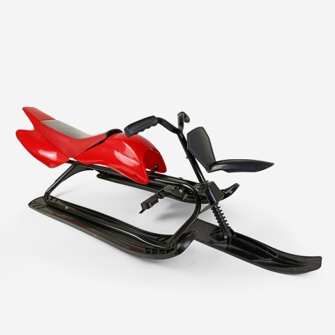 Sportieve, bestuurbare slee voor kinderen met ski's en pedaalremmen Comet Aanbieding