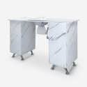 Table manucure pour esthéticienne avec aspirateur effet marbre Kwangam Caractéristiques