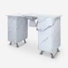 Table manucure pour esthéticienne avec aspirateur effet marbre Kwangam Caractéristiques