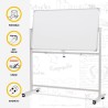 Tweezijdig magnetisch whiteboard 120x90 cm op wielen Albert L Korting